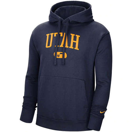 Utah Jazz 2021 Navy Heritage Essential Pullover Hoodie